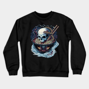 The great wave off kanagawa Ramen Bowl and skull Crewneck Sweatshirt